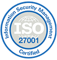 ISO 27001 Information Security Management certification seal