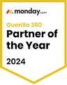 monday.com Guerilla 360 Partner of the Year 2024 badge