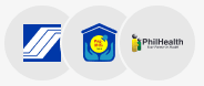 SSS, Pag-IBIG, and PhilHealth logos